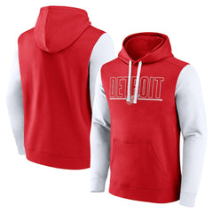 Detroit Red Wings Logo Athletic Deliver Fleece Pullover Hoodie - Red | NHL Lifestyle