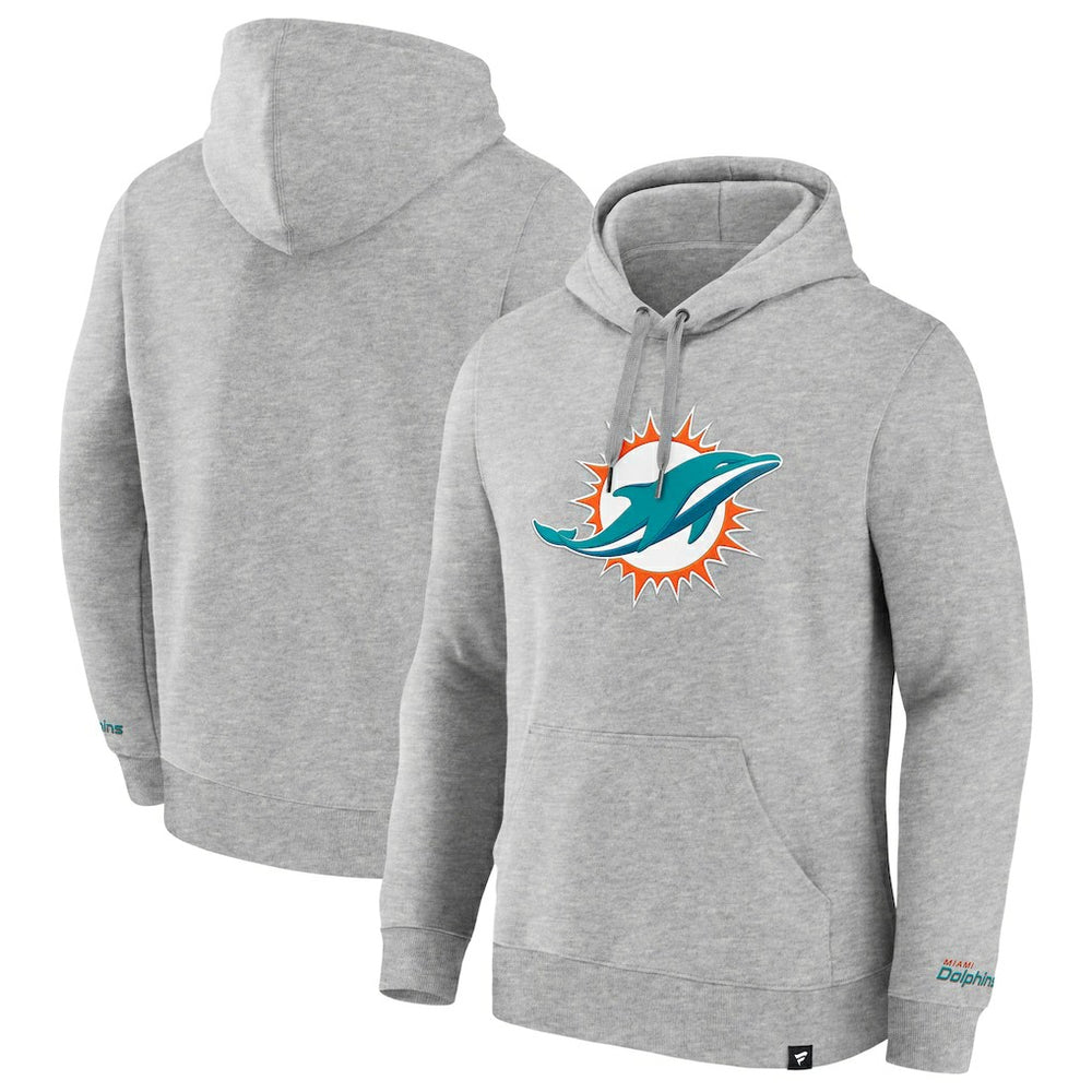 Miami Dolphins Legacy Fleece Pullover Hoodie - Heather Gray - Fanatics