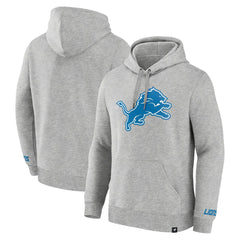 Detroit Lions Legacy Fleece Pullover Hoodie - Heather Gray - Fanatics