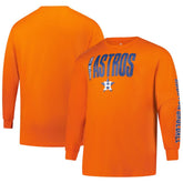 Houston Astros Profile Big & Tall Two-Hit Long Sleeve T-Shirt Outlet