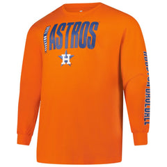 Houston Astros Profile Big & Tall Two-Hit Long Sleeve T-Shirt Outlet