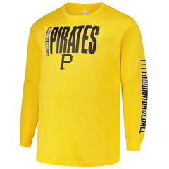 Pittsburgh Pirates Profile Big & Tall Two-Hit Long Sleeve T-Shirt Online