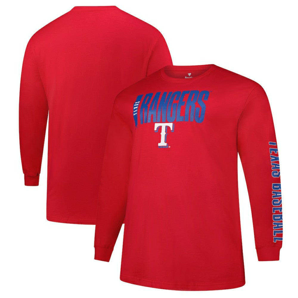Texas Rangers Profile Big & Tall Two-Hit Long Sleeve T-Shirt Near Me
