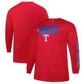 Texas Rangers Profile Big & Tall Two-Hit Long Sleeve T-Shirt Near Me