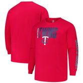 Minnesota Twins Profile Big & Tall Two-Hit Long Sleeve T-Shirt Sale