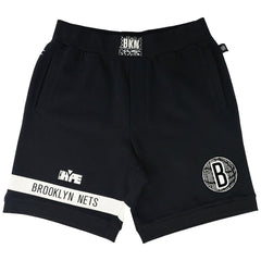 Brooklyn Nets NBA x Two Hype Unisex Culture & Hoops Premium Classic Fleece Shorts - Black