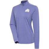 Colorado Avalanche Antigua Women's White Logo Finish Quarter-Zip Top - Heather Purple | NHL online