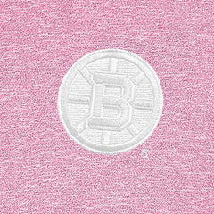 Boston Bruins Antigua White Logo Hunk Quarter-Zip Pullover - Pink | NHL Lifestyle