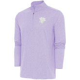 Pittsburgh Penguins Antigua White Logo Hunk Quarter-Zip Pullover - Lavender | NHL Lifestyle