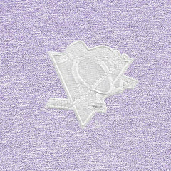 Pittsburgh Penguins Antigua White Logo Hunk Quarter-Zip Pullover - Lavender | NHL Lifestyle