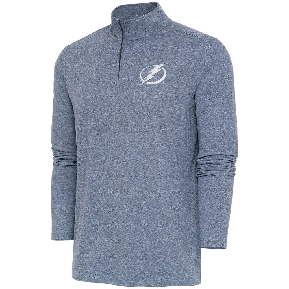 Tampa Bay Lightning Antigua White Logo Hunk Quarter-Zip Pullover - Heather Navy | NHL near me