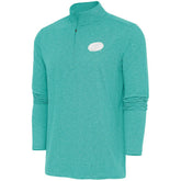 Carolina Hurricanes Antigua White Logo Hunk Quarter-Zip Pullover - Heather Aqua | NHL on sale