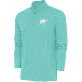 Dallas Stars Antigua White Logo Hunk Quarter-Zip Pullover - Mint | NHL Lifestyle