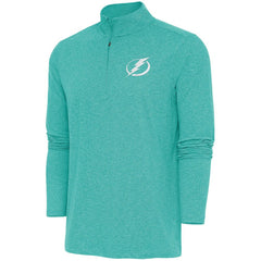 Tampa Bay Lightning Antigua White Logo Hunk Quarter-Zip Pullover - Heather Aqua | NHL near me