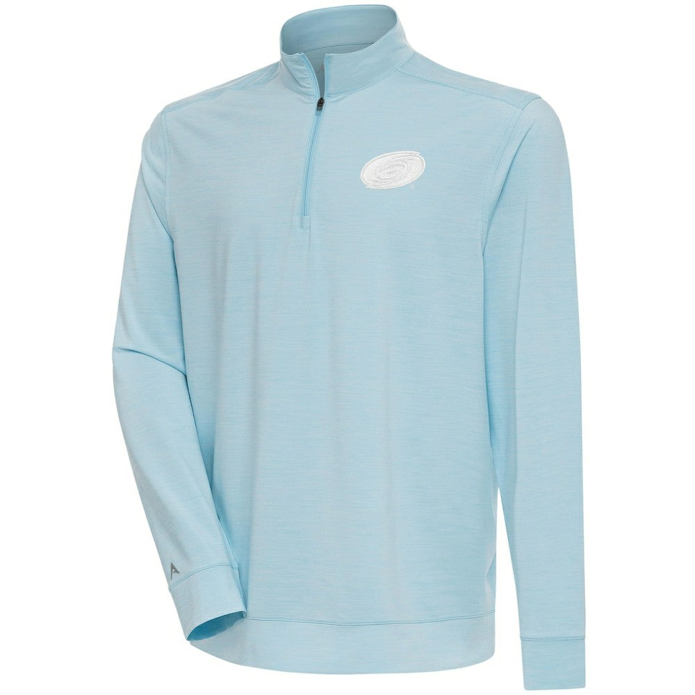 Carolina Hurricanes Antigua White Logo Bright Quarter-Zip Pullover - Powder Blue | NHL discount