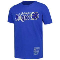 Mitchell & Ness Orlando Magic Youth Hardwood Classics Retro Logo T-Shirt Blue