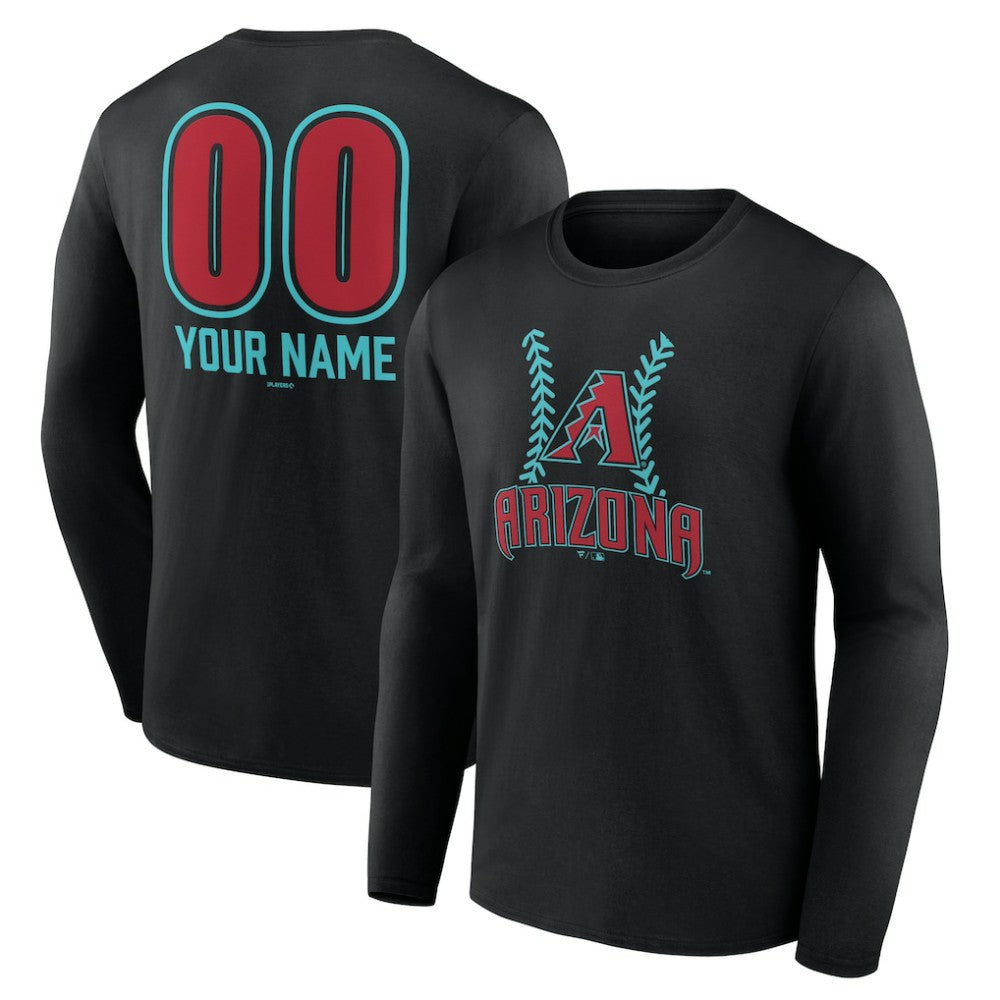 Arizona Diamondbacks Personalized Name & Number Fastball Long Sleeve T-Shirt Outlet