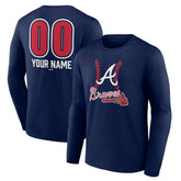 Atlanta Braves Personalized Name & Number Fastball Long Sleeve T-Shirt Near Me