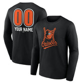 Baltimore Orioles Personalized Name & Number Fastball Long Sleeve T-Shirt Outlet