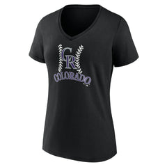 Colorado Rockies Women's Personalized Name & Number Fastball V-Neck T-Shirt Outlet