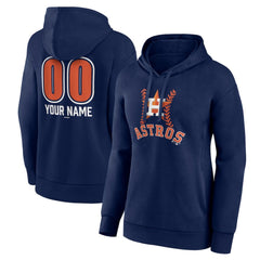 Houston Astros Women's Personalized Name & Number Fastball Pullover Hoodie Outlet