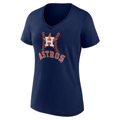 Houston Astros Women's Personalized Name & Number Fastball V-Neck T-Shirt Discount
