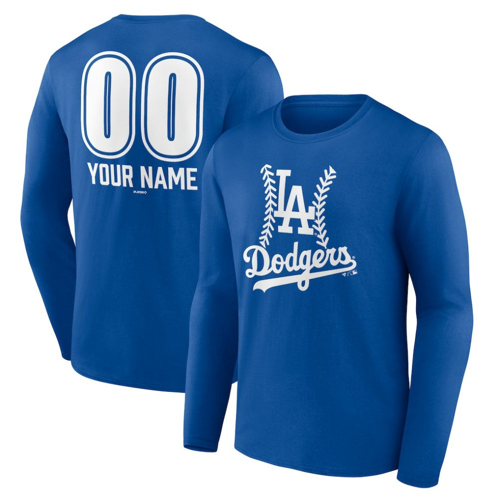 Los Angeles Dodgers Personalized Name & Number Fastball Long Sleeve T-Shirt Online