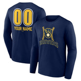 Milwaukee Brewers Personalized Name & Number Fastball Long Sleeve T-Shirt for sale