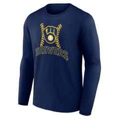 Milwaukee Brewers Personalized Name & Number Fastball Long Sleeve T-Shirt for sale
