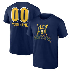 Milwaukee Brewers Personalized Name & Number Fastball T-Shirt for sale