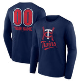 Minnesota Twins Personalized Name & Number Fastball Long Sleeve T-Shirt for sale