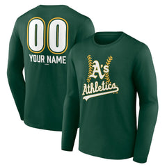 Athletics Personalized Name & Number Fastball Long Sleeve T-Shirt Sale
