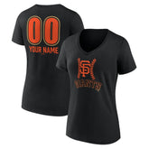 San Francisco Giants Women's Personalized Name & Number Fastball V-Neck T-Shirt Near Me