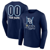 Tampa Bay Rays Personalized Name & Number Fastball Long Sleeve T-Shirt Sale