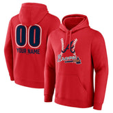 Atlanta Braves Personalized Name & Number Fastball Pullover Hoodie Online