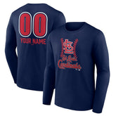St. Louis Cardinals Personalized Name & Number Fastball Long Sleeve T-Shirt Online