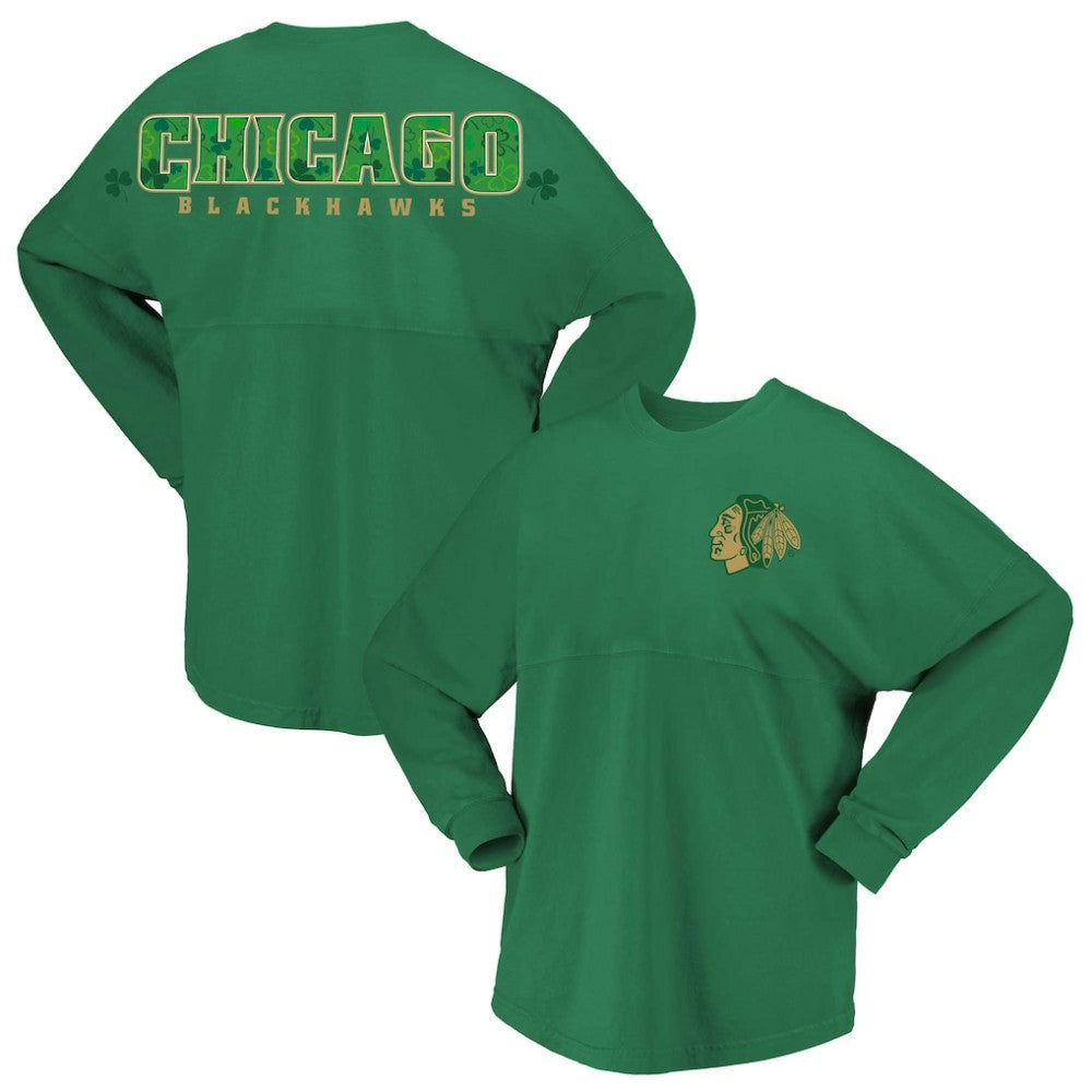 Chicago Blackhawks Fanatics Women's St. Patrick's Day Spirit Jersey T-Shirt - Kelly Green | Fanatics online