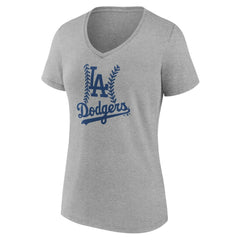 Los Angeles Dodgers Women's Personalized Name & Number Fastball V-Neck T-Shirt Outlet