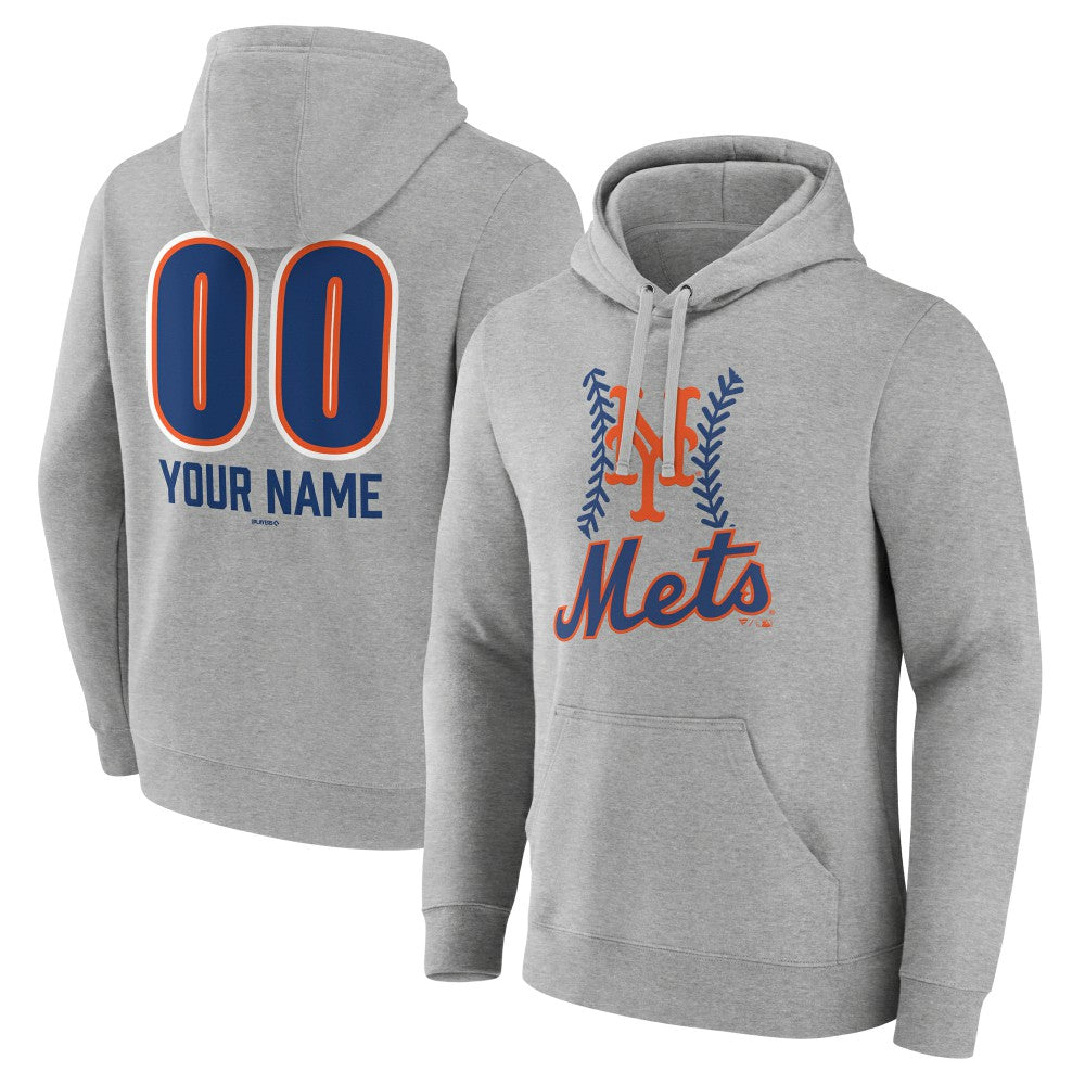 New York Mets Personalized Name & Number Fastball Pullover Hoodie Discount