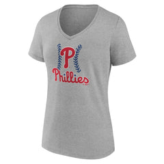 Philadelphia Phillies Women's Personalized Name & Number Fastball V-Neck T-Shirt for sale