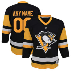 Pittsburgh Penguins Youth Home Replica Custom Jersey - Black | NHL sale