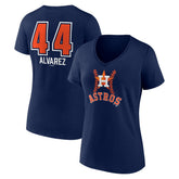 Yordan Alvarez Houston Astros Women's Fastball Player Name & Number V-Neck T-Shirt Outlet