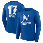 Shohei Ohtani Los Angeles Dodgers Fastball Player Name & Number Long Sleeve T-Shirt Online