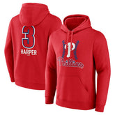 Bryce Harper Philadelphia Phillies Fastball Player Name & Number Pullover Hoodie Near Me