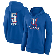 Corey Seager Texas Rangers Women's Fastball Player Name & Number Pullover Hoodie Discount