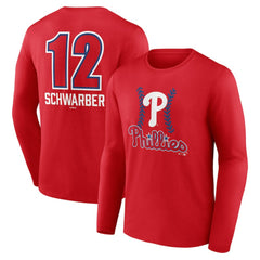 Kyle Schwarber Philadelphia Phillies Fastball Player Name & Number Long Sleeve T-Shirt Near Me