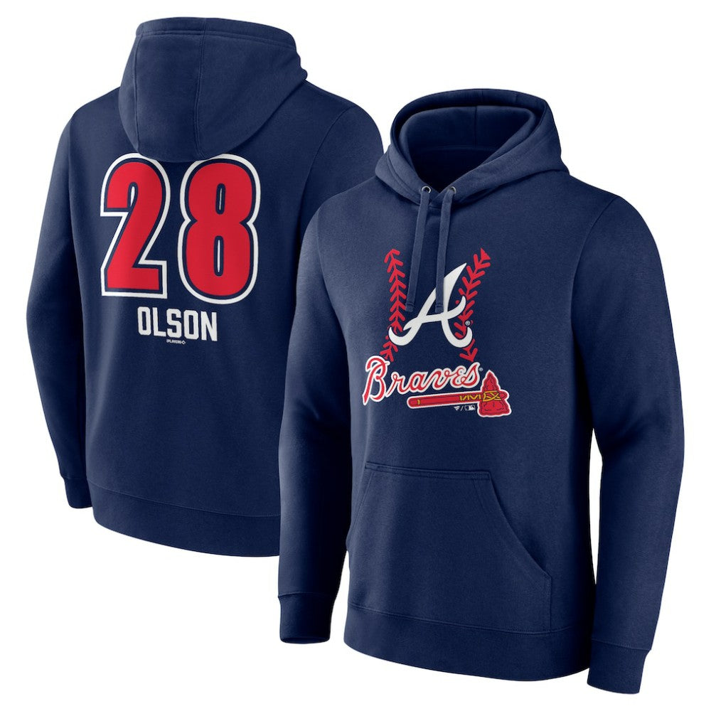 Matt Olson Atlanta Braves Fastball Player Name & Number Pullover Hoodie Outlet