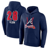 Matt Olson Atlanta Braves Fastball Player Name & Number Pullover Hoodie Outlet