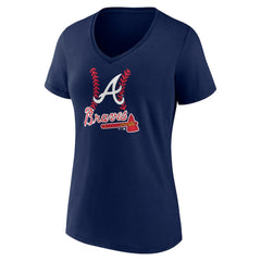 Matt Olson Atlanta Braves Women's Fastball Player Name & Number V-Neck T-Shirt Sale