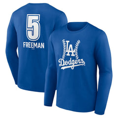 Freddie Freeman Los Angeles Dodgers Fastball Player Name & Number Long Sleeve T-Shirt Near Me